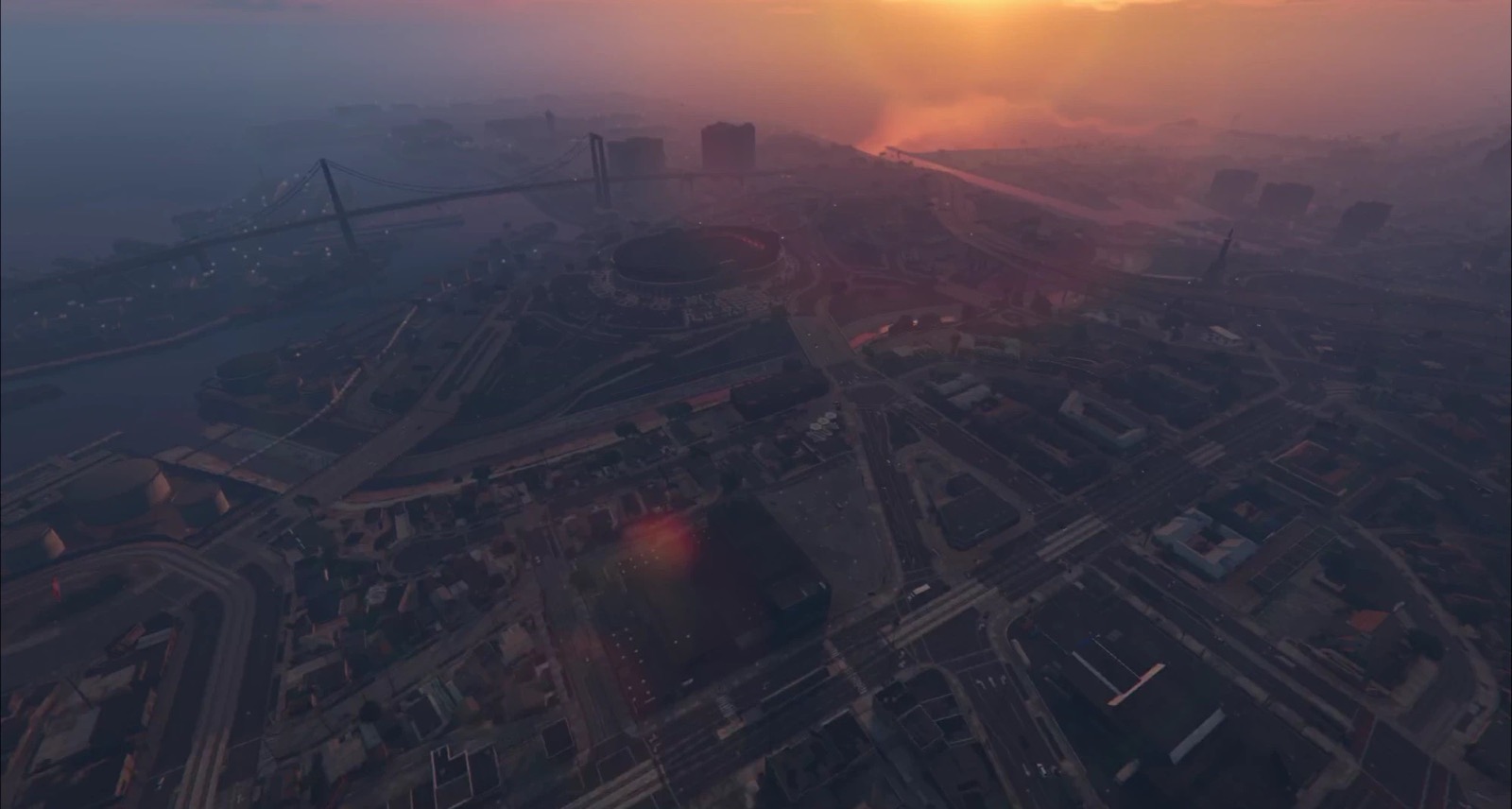 Duguba City au coucher du soleil